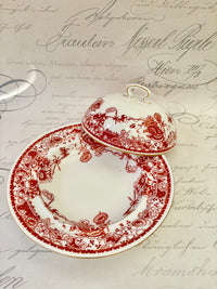 Red Butter Dish From Royal Crown Derby 2