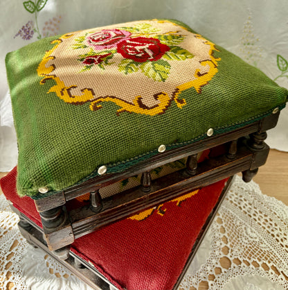 Red an Green Footstool2