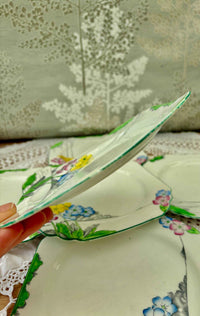 Set of 6 Hand Painted Tea Set Cake Plates | Heathcote Made in England