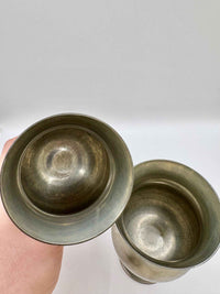 Vintage Set of Two Silver Wine Goblet from Pewter for Wine Lovers