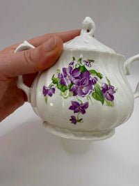 Vintage Lidded Sugar Bowl With Handles | Myott England