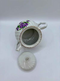 Vintage Lidded Sugar Bowl With Handles | Myott England