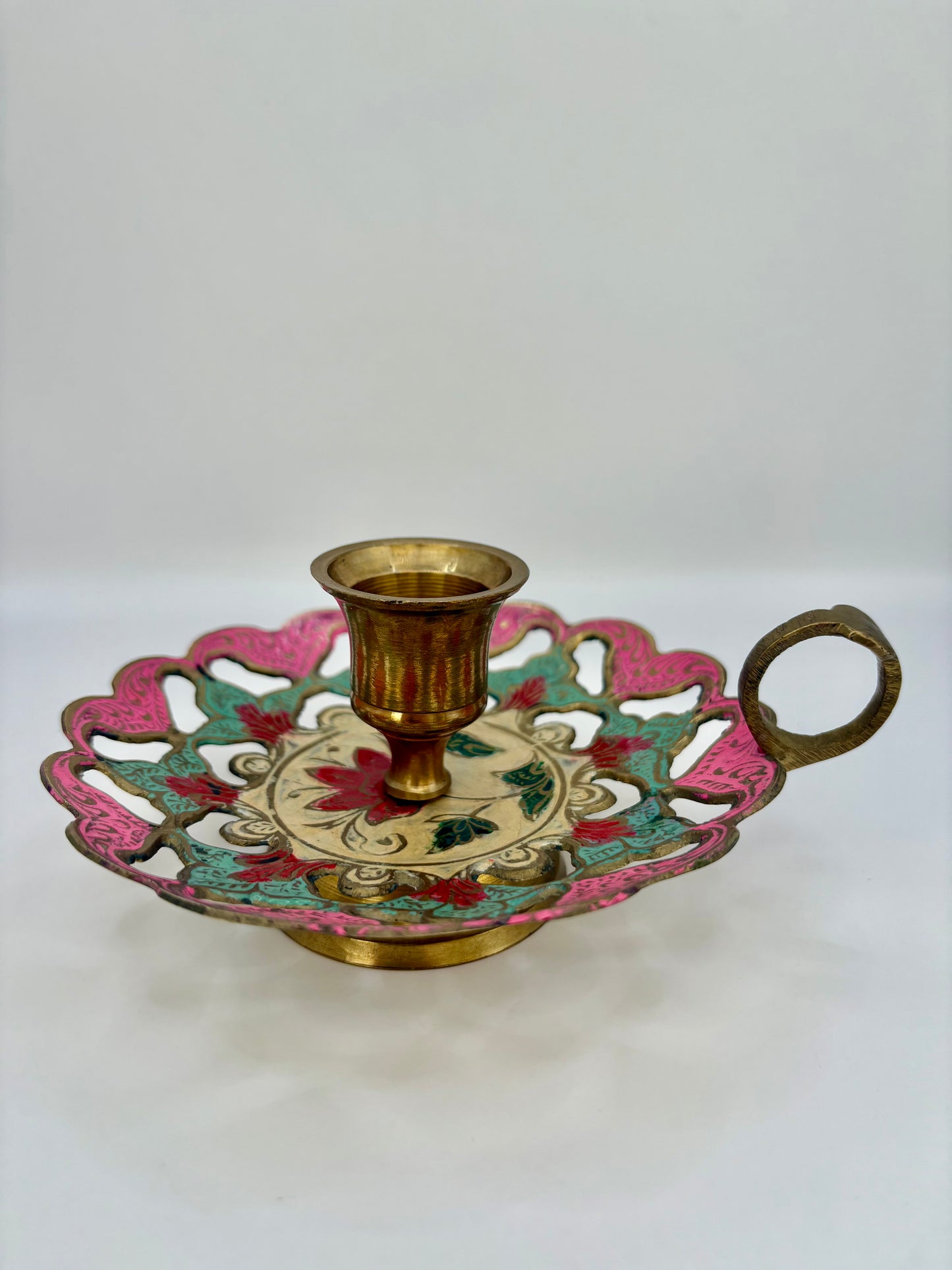 Vintage Brass Candle Holder 1
