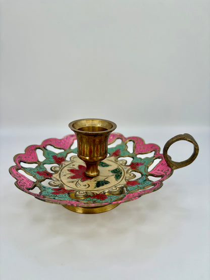 Vintage Brass Candle Holder 1