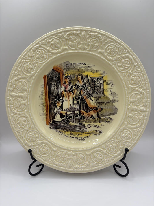 Vintage Decorative Plate With Hand Painted Decor1