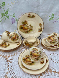 Vintage Tea Set | By Alfred Meakin 1940s | Hayride pattern