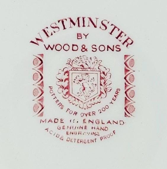 Vintage Westminster Plate From 1960s5
