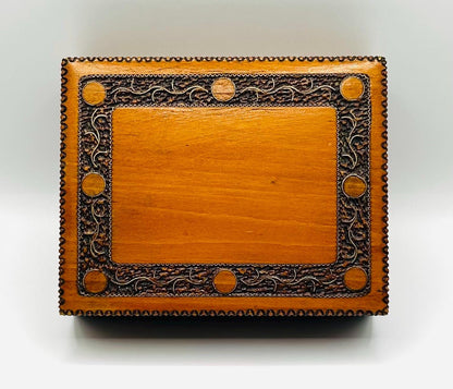 Vintage Wooden Trinket Box For Jewellery2