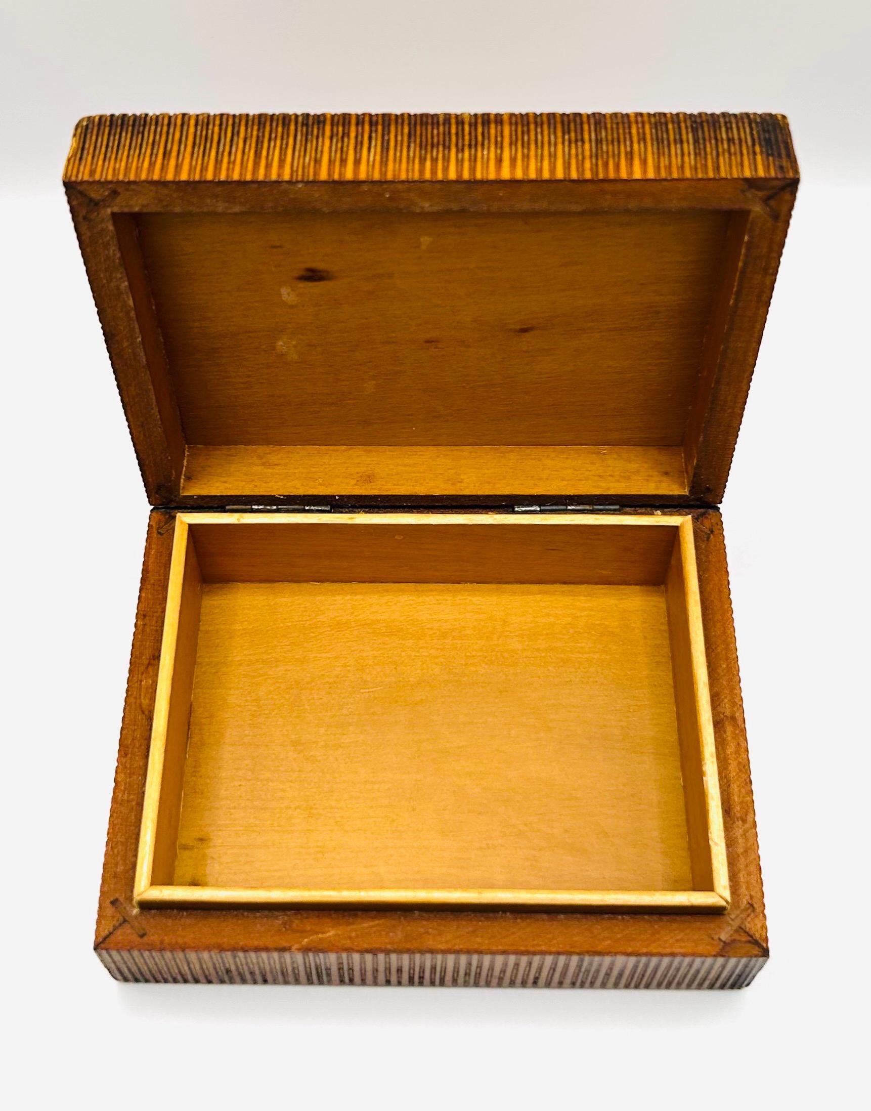 Vintage Wooden Trinket Box For Jewellery3