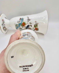 Wedgwood Flowers Vase | Vintage Porcelain Bone China | Kutani Crane pattern