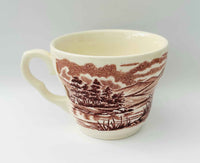 Vintage Set Of English Ironstone Tableware Brown And Beige