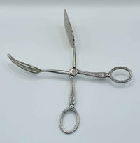 Vintage Silver Plated Pastry Tongs Ideal For Cake Serving