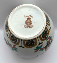 Vintage Lidded Jar With Peonies Pattern | James Kent | Made In England