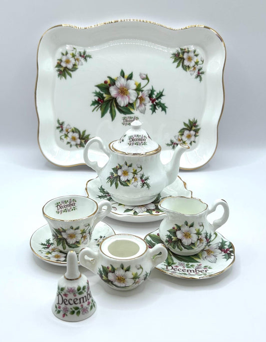 Vintage Tea Set From Staffordshire - Hand Decorated Fine Bone China