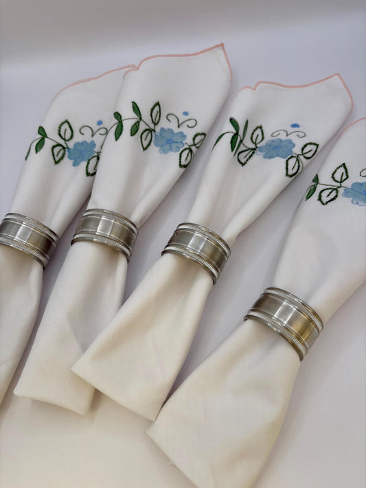 Silver Napkin Rings Set – Selangor Pewter, Elegant Table Decor Or New Home Gift