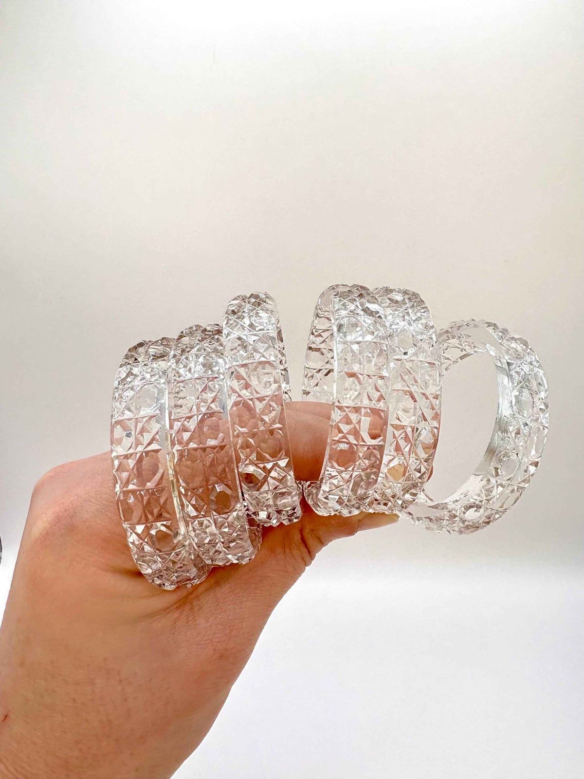 Set Of Premium Crystal Napkin Rings