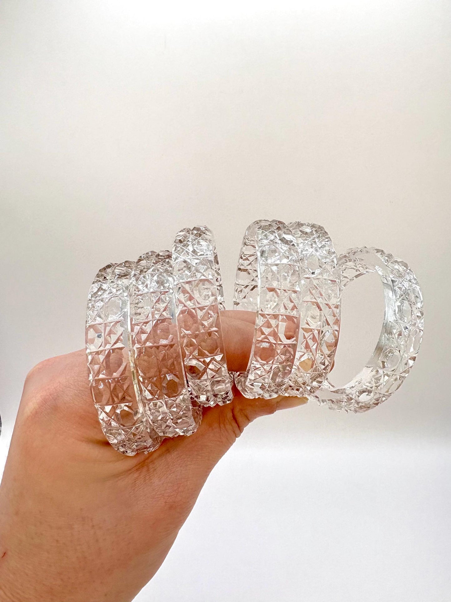 Set Of Premium Crystal Napkin Rings For Dining Table Decor Or Special Occasions