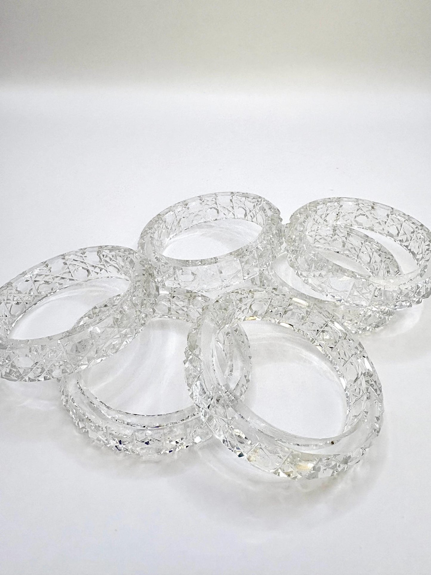 Set Of Premium Crystal Napkin Rings For Dining Table Decor Or Special Occasions