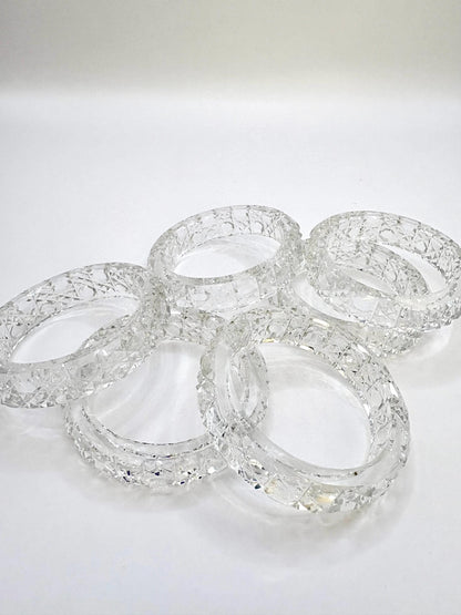 Set Of Premium Crystal Napkin Rings For Dining Table Decor Or Special Occasions