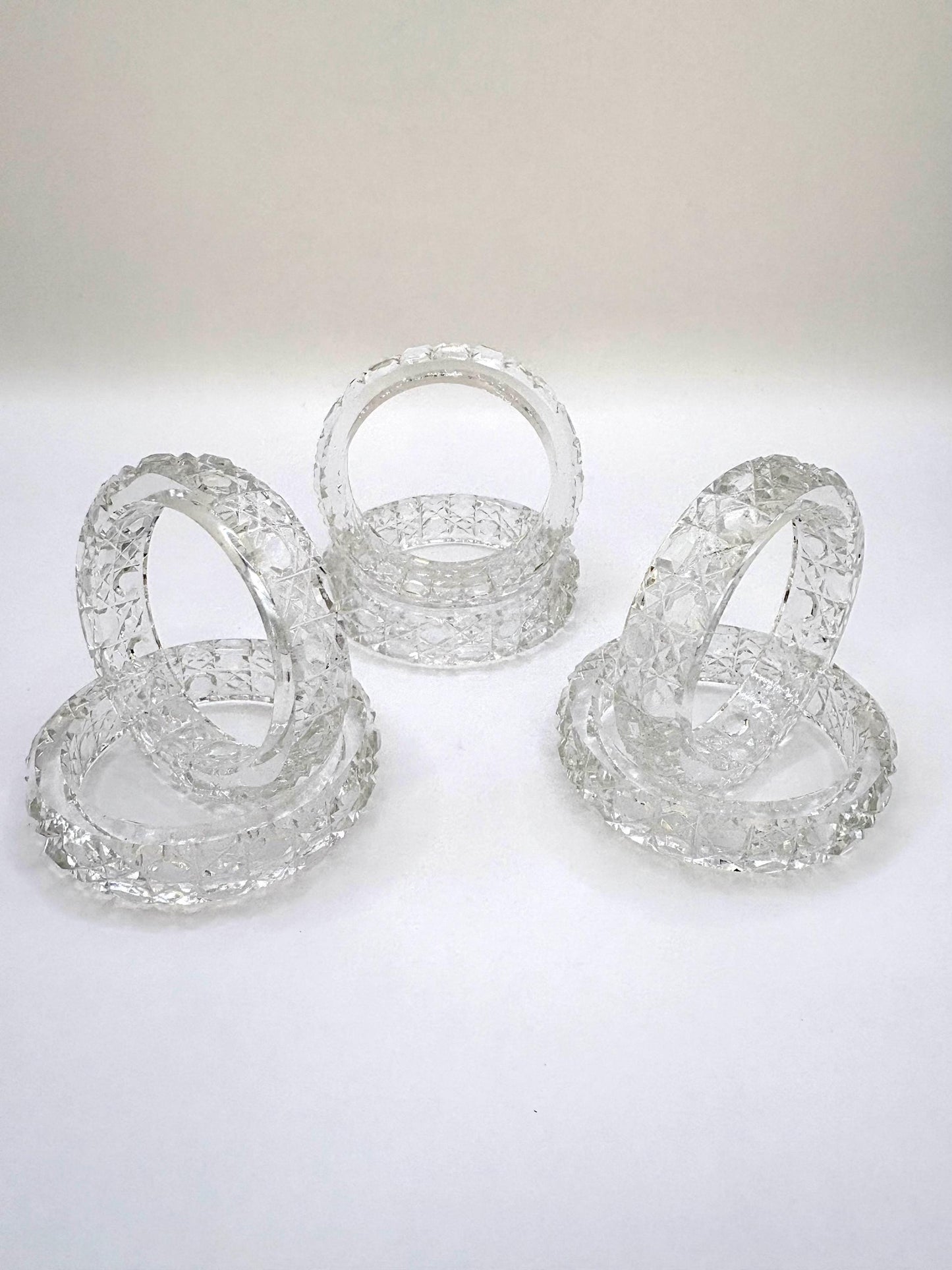 Set Of Premium Crystal Napkin Rings For Dining Table Decor Or Special Occasions