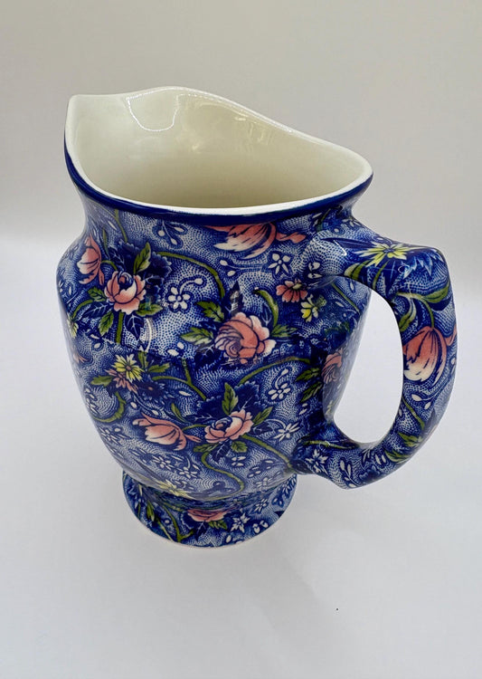 Blue Floral Jug By Ringtons - Vintage Ceramic Pitcher with Elegant Design for Serving or Display