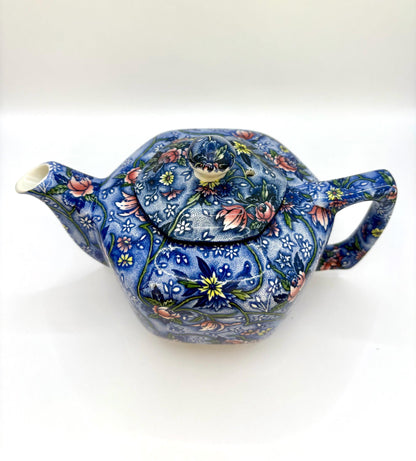 Blue Floral Teapot By Ringtons Made From High Quality Ceramic With Classic Design For Tea Lovers