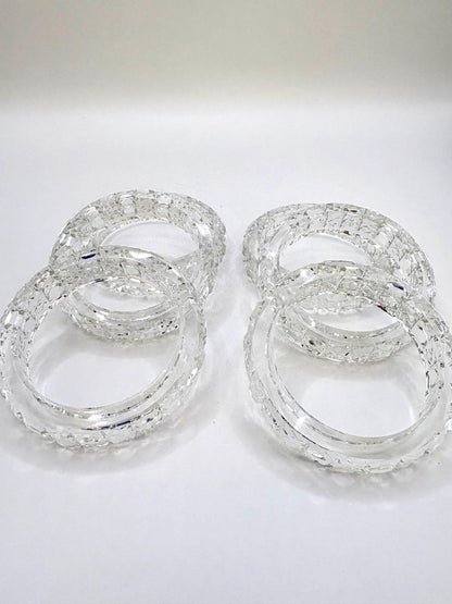 Set Of Premium Crystal Napkin Rings For Dining Table Decor Or Special Occasions