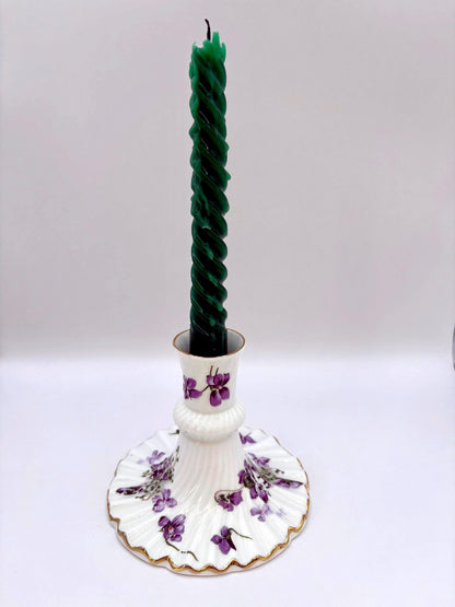 Hammersley Ceramic Candle Holder – Victorian Violets, Bone China, England, Vintage