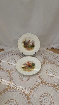 Chelson China Farmhouse Chicken Plates Set of Two England
