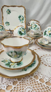 Vintage Salisbury China Tea Coffee Trio Set – Floral Fine Bone China