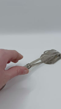 Vintage Silver Plated Pastry Tongs | Cake Serving