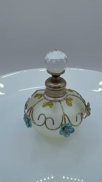 Vintage Perfume Bottle | Frosted Glass