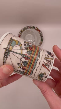 Limoges Capisserie de Bayeux Porcelain Set Bayeux Tapestry Vintage