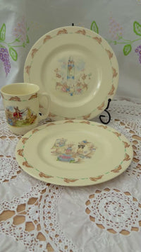 English Plates and Mug - Easter Bunny - Royal Doulton