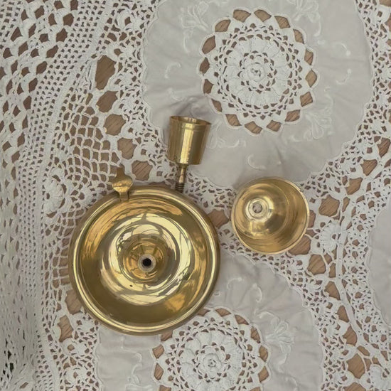 video of Vintage Brass Candlestick