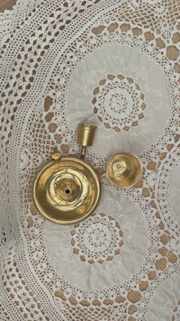 video of Vintage Brass Candlestick