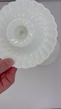 Pair of Wedgwood White Porcelain Candlesticks Vintage Home Accent