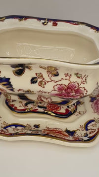 Video of Masons Sauce Tureen Blue Mandalay