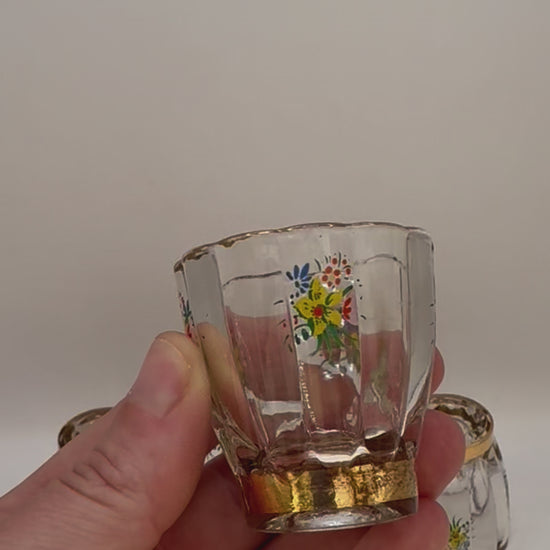 video of Painted Glass of 5 Tumblers