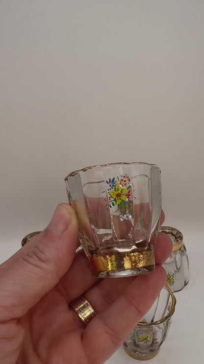 video of Painted Glass of 5 Tumblers