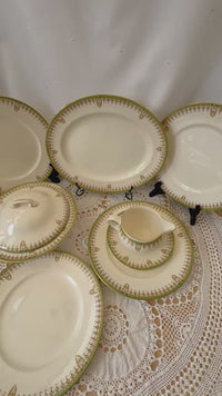 Royal Doulton Tivoli D6210 vintage dinnerware set with plates, tureen, gravy boat, and serving platter