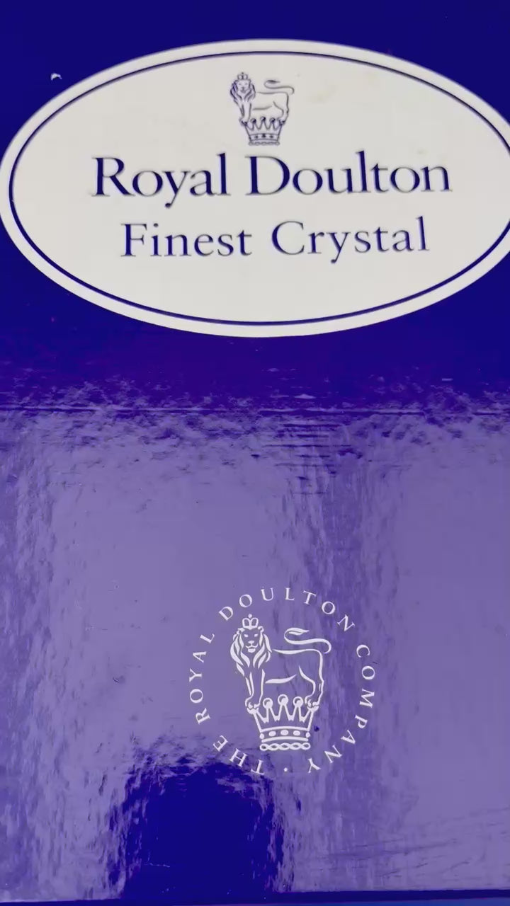 Video of Set of six Royal Doulton Hellene cut crystal glasses