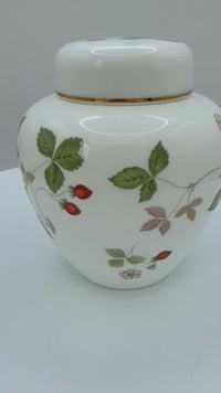Wedgwood Ceramic Jar and Urn Vase | Strawberry Pattern