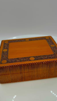 Vintage Wooden Trinket Box For Jewellery