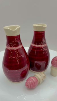 Vintage Ceramic Oil and Vinegar Bottle Set | Donald Beckley