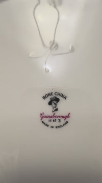 Gainsborough Bone China Dinner Vintage Plates 27cm Pink Rose Design