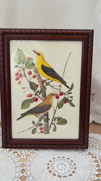 Vintage wooden wall-mounted key cabinet with brass-tone hooks