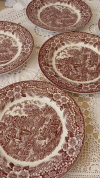 J Broadhurst dinner Plate Staffordshire England | Set of 6 plates The Constable Series