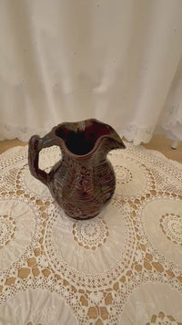 Rare vintage Govancroft Scotland brown pottery jug with unique design